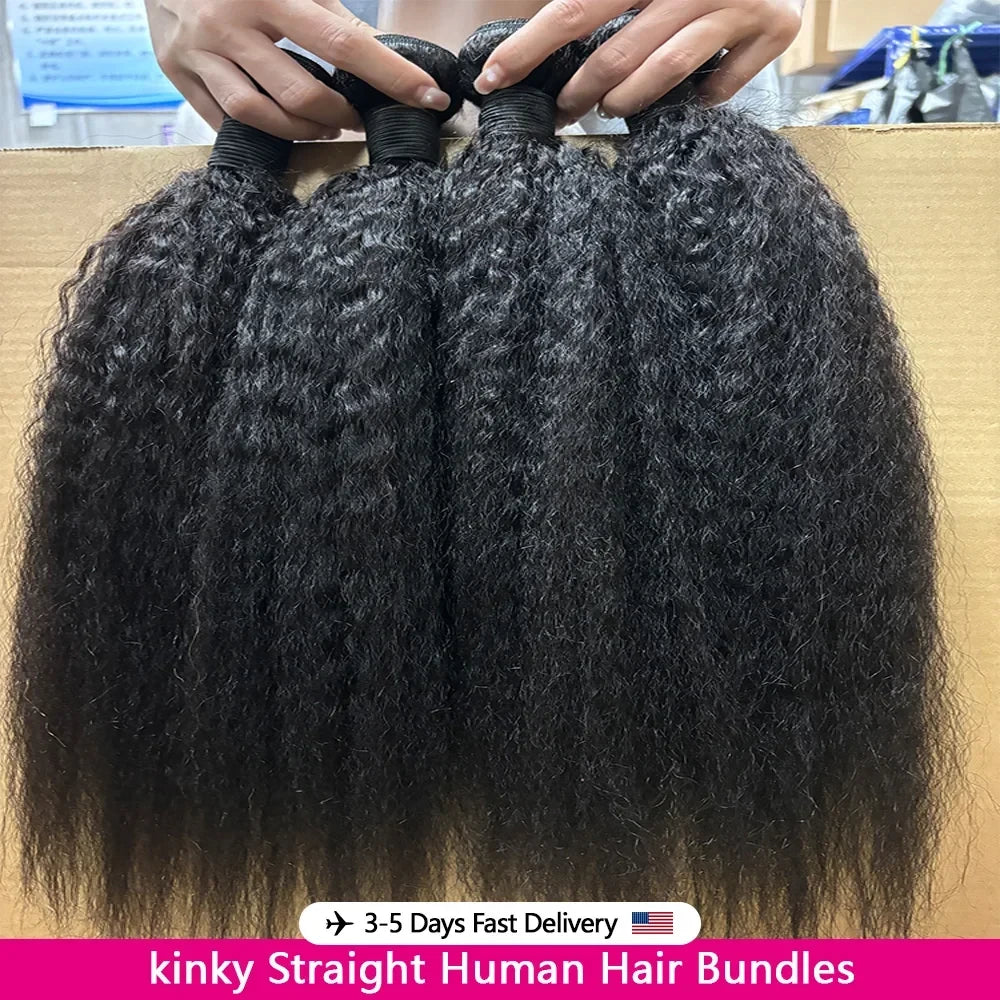 Kinky Straight Remy Hair Bundles