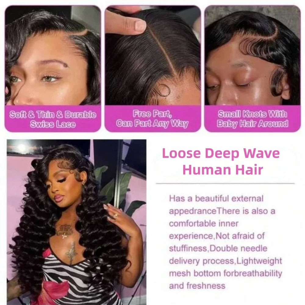 Loose Deep Glueless Human Hair Wig