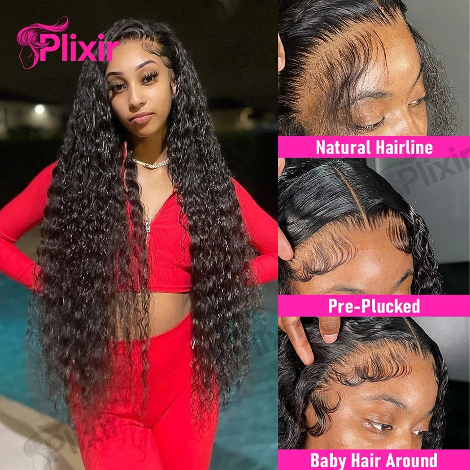 Brazilian Human Hair Deep Wave Lace Wig