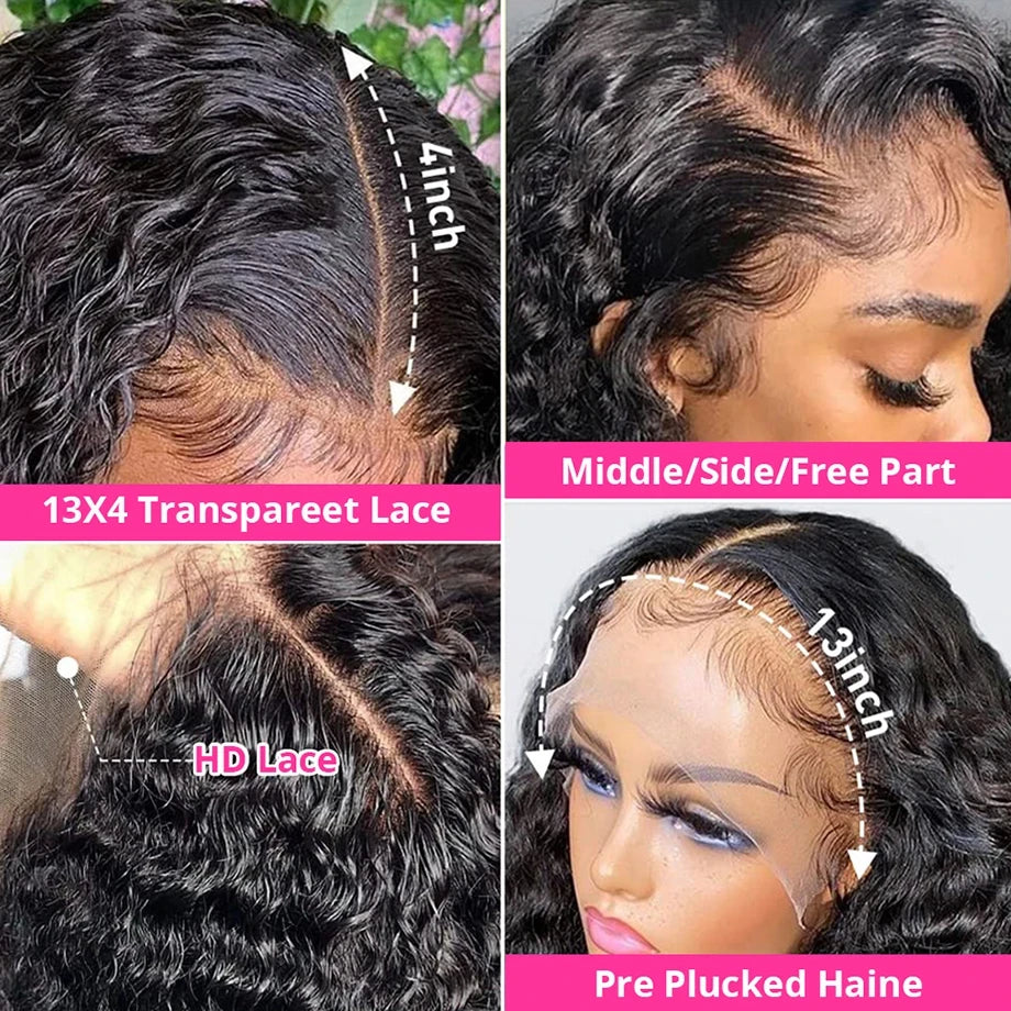 Brazilian Human Hair Deep Wave Lace Wig